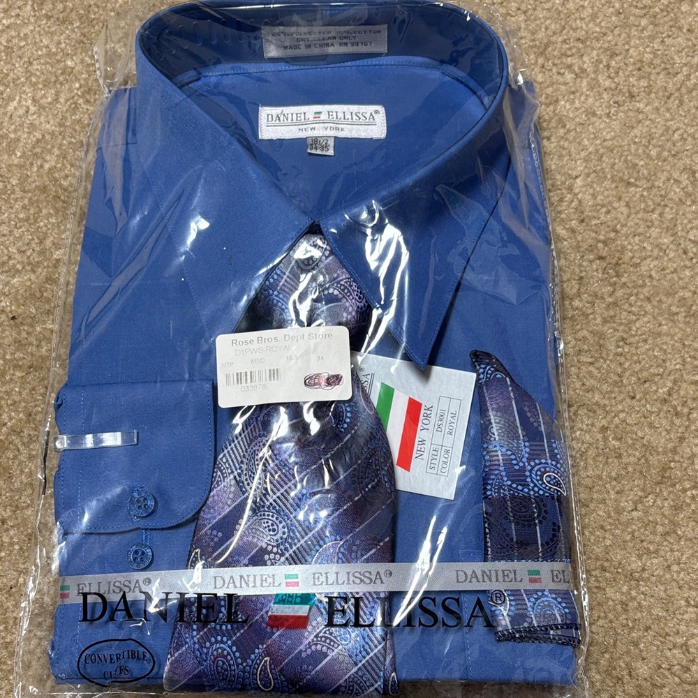 Men's Blue Dress Shirt